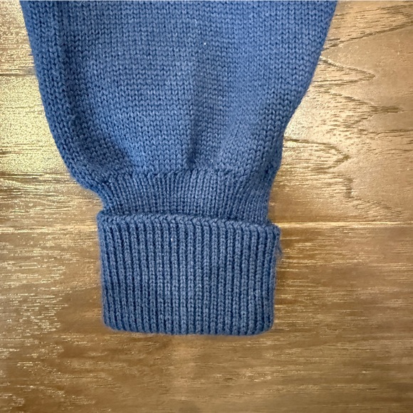 Vintage Varsity Wool Cardigan Sweater – Blue & Yellow Letterman Style (Size 44) - Picture 7 of 13